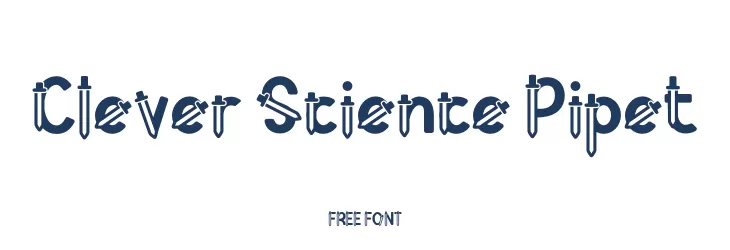 Clever Science Pipet  Free Fonts Download