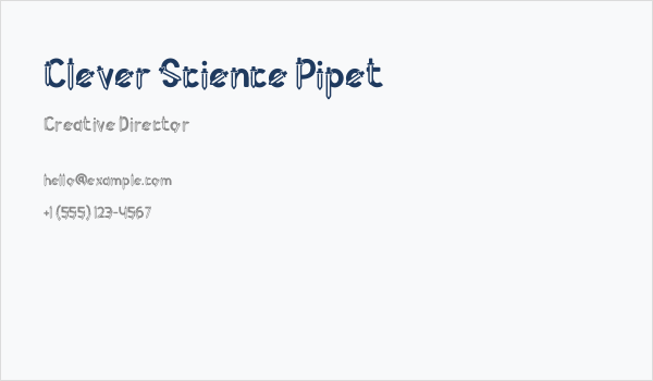 Clever Science Pipet Business Card