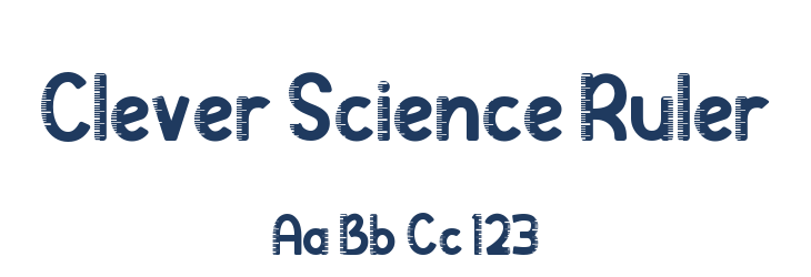 Clever Science Ruler Font Preview