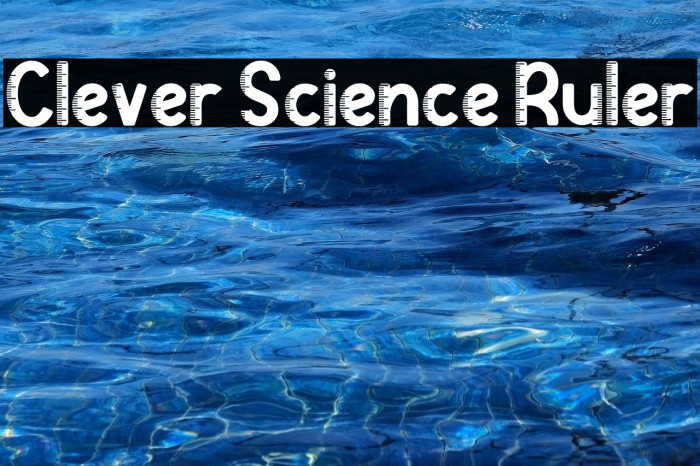 Clever Science Ruler 字体 examples