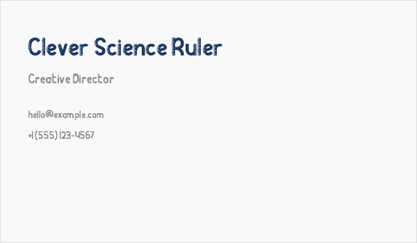 Clever Science Ruler Business Card