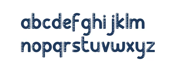 Clever Science Ruler Font LOWERCASE