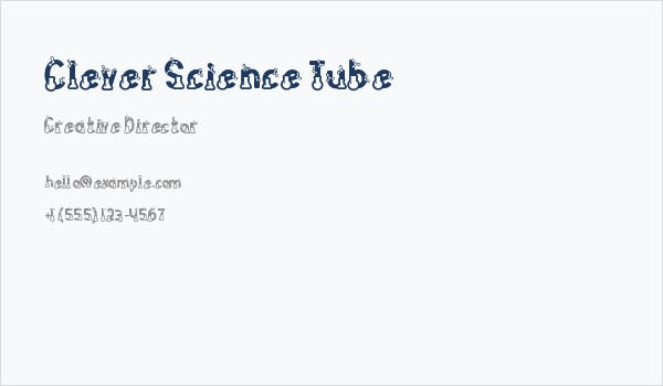 Clever Science Tube Business Card