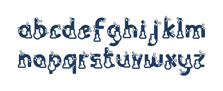 Clever Science Tube Font LOWERCASE