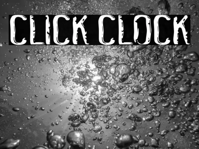 Click Clock Font examples