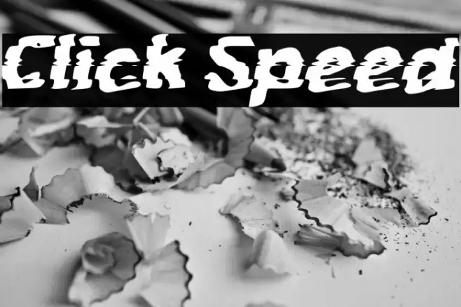 Click Speed Font examples