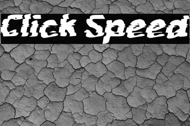 Click Speed Font examples