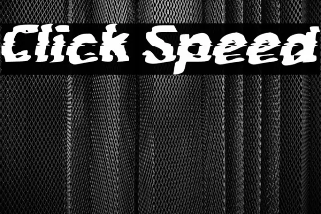 Click Speed Font examples