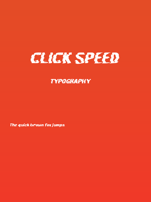 Click Speed Poster