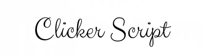 Clicker Script  Frei Schriftart Herunterladen