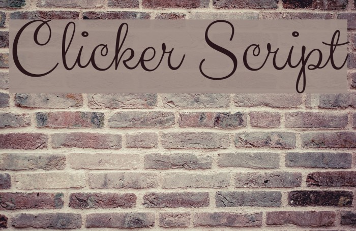 Clicker Script Font : Download Free for Desktop & Webfont