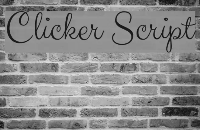 Clicker Script Font examples