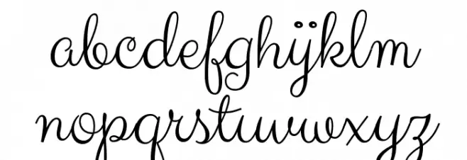 Clicker Script फ़ॉन्ट लोअरकेस