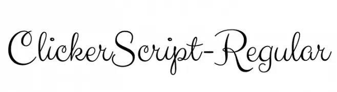 ClickerScript-Regular  font caratteri gratis