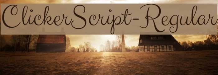 ClickerScript-Regular Font examples