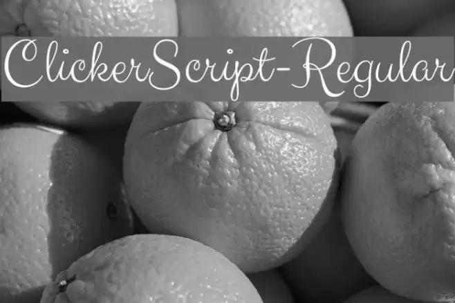 ClickerScript-Regular Font examples