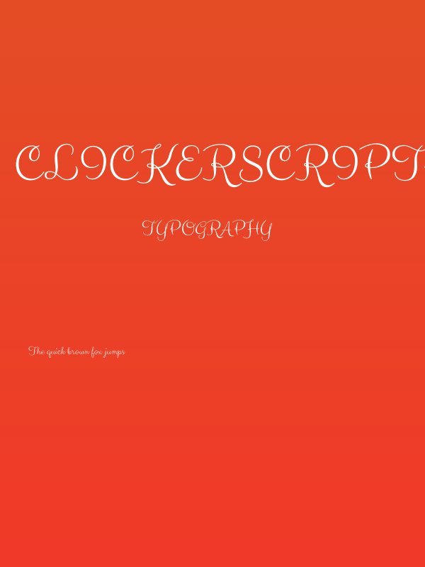 ClickerScript-Regular Poster