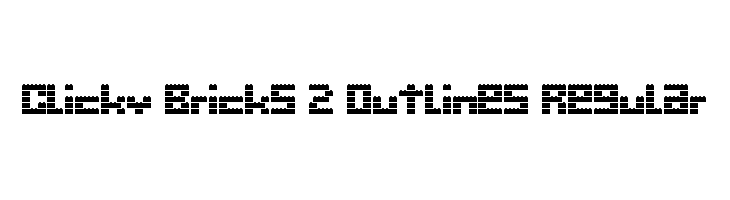Clicky Bricks 2 Outlines Regular  नि: शुल्क फ़ॉन्ट्स डाउनलोड