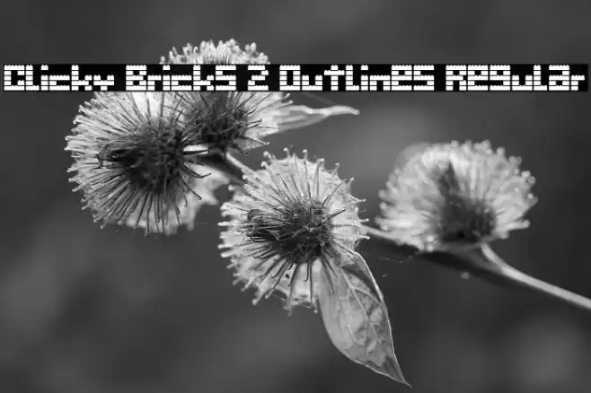 Clicky Bricks 2 Outlines Regular Font examples