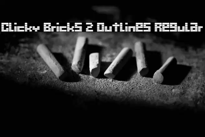 Clicky Bricks 2 Outlines Regular Font examples