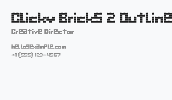 Clicky Bricks 2 Outlines Regular Business Card