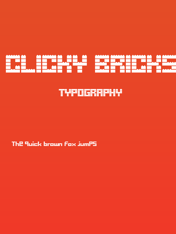 Clicky Bricks 2 Outlines Regular Poster