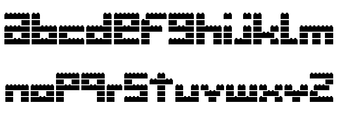 Clicky Bricks 2 Outlines Regular Font Litere mici