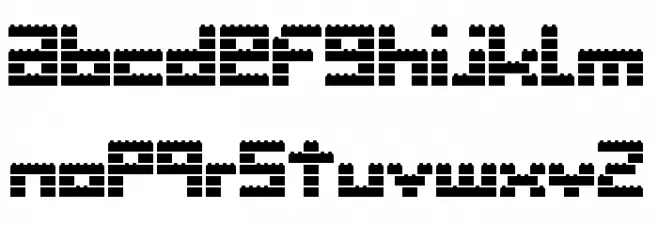 Clicky Bricks 2 Outlines Regular Font Litere mici