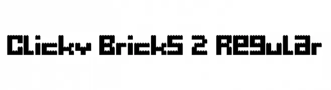 Clicky Bricks 2 Regular  नि: शुल्क फ़ॉन्ट्स डाउनलोड