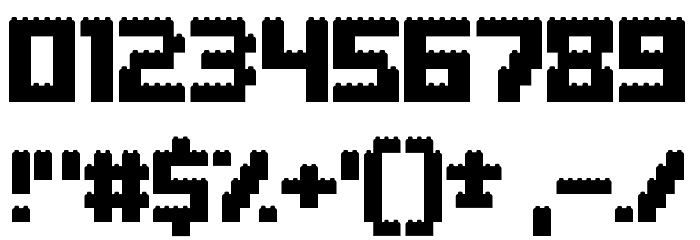 Clicky Bricks 2 Regular Font Alte caractere