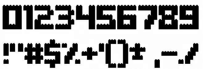 Clicky Bricks 2 Regular Font Alte caractere
