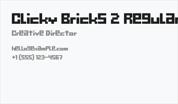 Clicky Bricks 2 Regular Business Card
