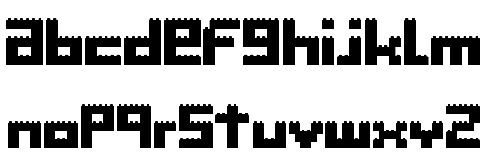 Clicky Bricks 2 Regular Font Litere mici