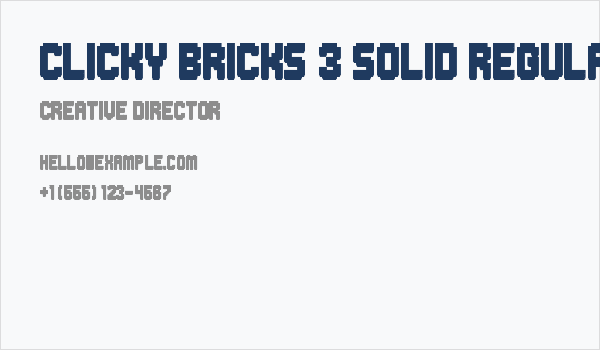 Clicky Bricks 3 Solid Regular Business Card