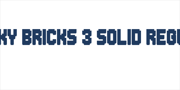 Clicky Bricks 3 Solid Regular Logo