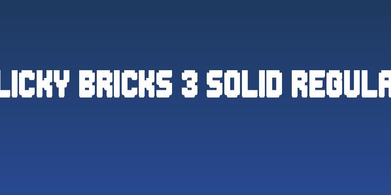 Clicky Bricks 3 Solid Regular Social Header