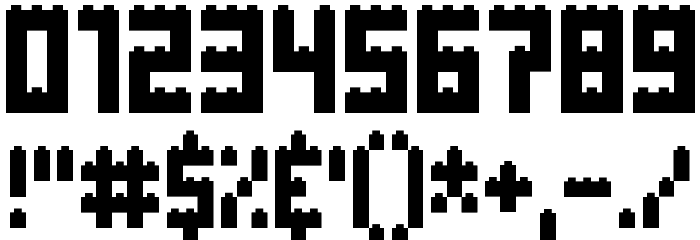Clicky Bricks Font OTHER CHARS
