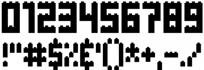 Clicky Bricks Шрифта ДРУГИЕ символов