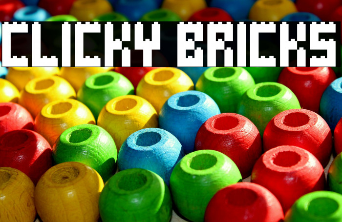 Clicky Bricks Font examples