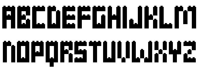 Clicky Bricks Font LOWERCASE