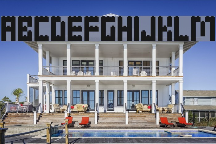 Clicky Bricks Font examples