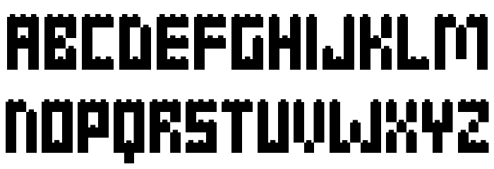 Clicky Bricks Font LOWERCASE