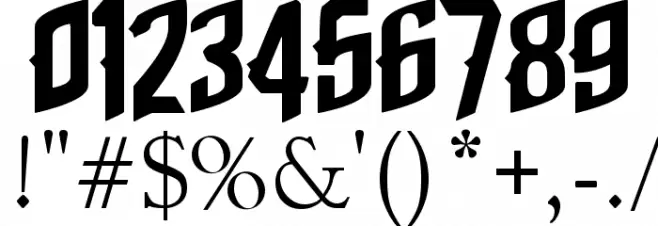 Cliff Edge Font OTHER CHARS