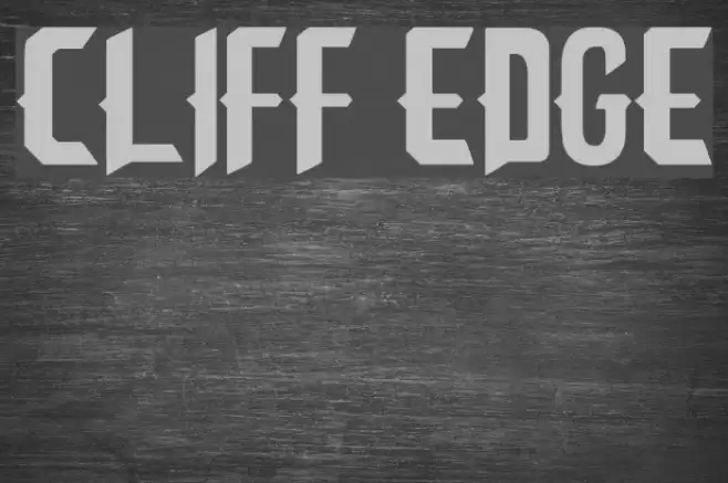 Cliff Edge Font examples