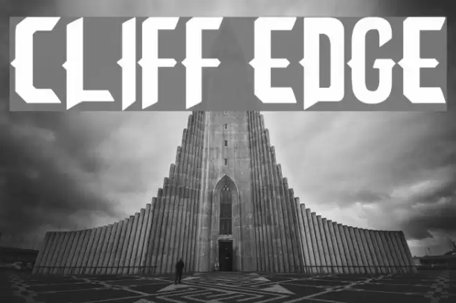 Cliff Edge Font examples