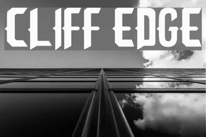 Cliff Edge Font examples