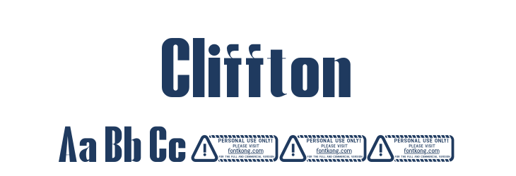 Cliffton Font Preview