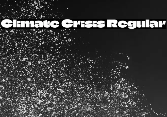 Climate Crisis Regular Fonte examples