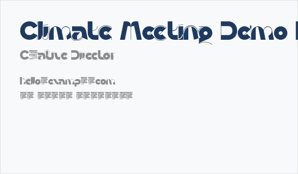 Climate Meeting Demo Regular Business Card