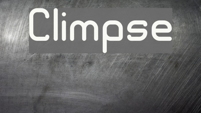 Climpse Font examples